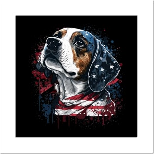 Beagle 4th of July Posters and Art